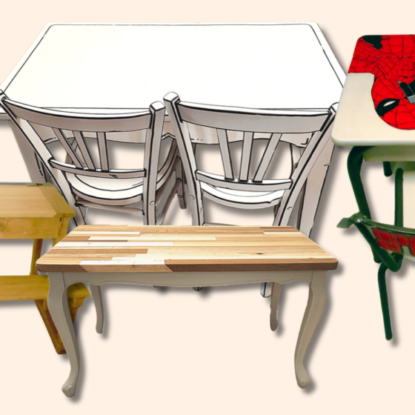 TABLES & CHAISES – BUREAUX- TABLES BASSES
